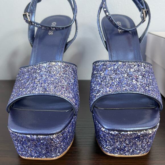 Guess Blue Glitter Heels - Picture 8 of 10